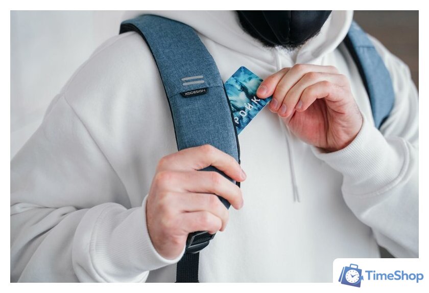 Городской рюкзак XD Design Bobby Hero Regular (голубой) - Изображение №40 — Интернет-магазин Time-Shop