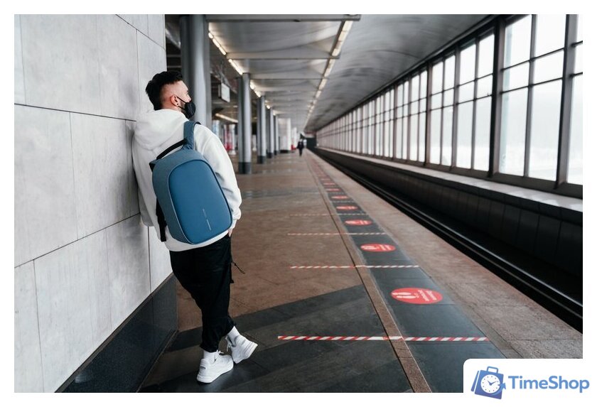 Городской рюкзак XD Design Bobby Hero Regular (голубой) - Изображение №21 — Интернет-магазин Time-Shop