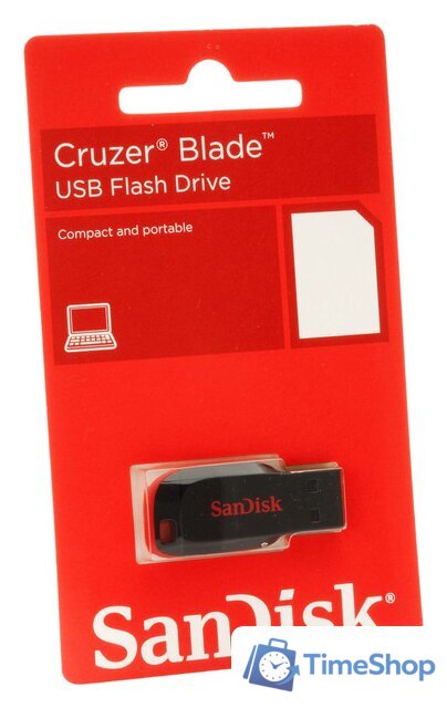 USB Flash SanDisk Cruzer Blade Black 32GB (SDCZ50-032G-B35) - Изображение №10 — Интернет-магазин Time-Shop