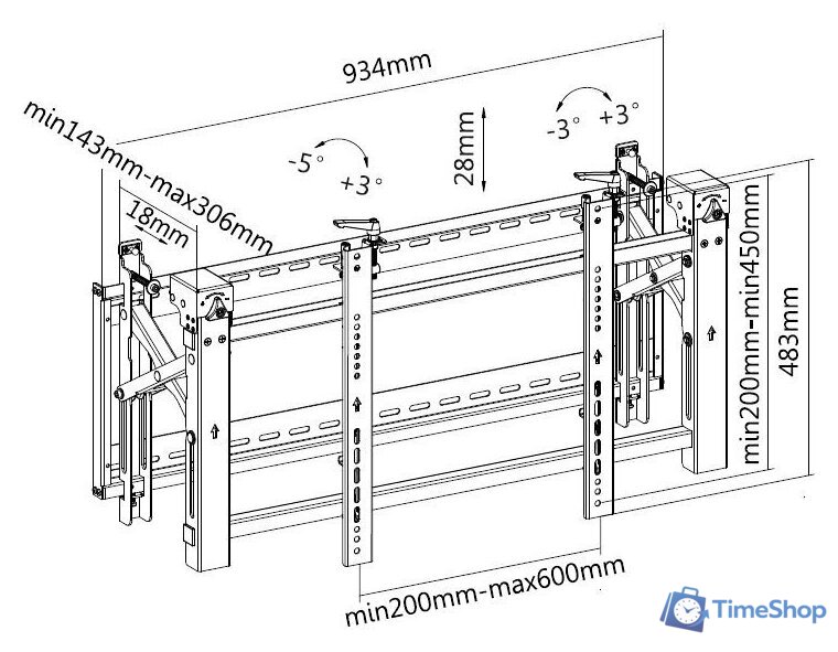 Кронштейн для телевизора Digis DSM-P0380 - Изображение №14 — Интернет-магазин Time-Shop