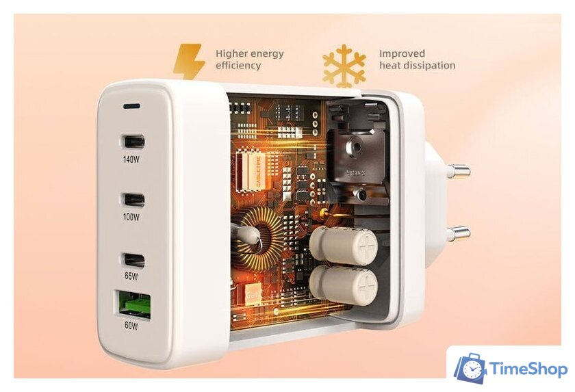 Сетевое зарядное Cabletime G150W (белый) - Изображение №2 — Интернет-магазин Time-Shop