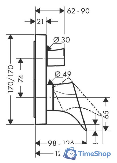 Смеситель Axor Starck Organic 12415000 - Изображение №2 — Интернет-магазин Time-Shop