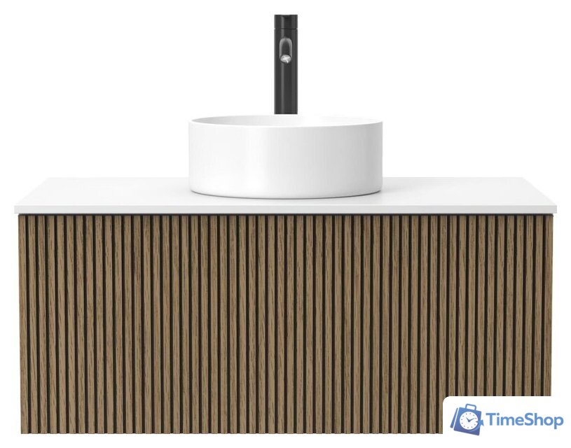  ЗОВ Тумба под умывальник Кито 100 K100LW0MRMC-KP13W (белый/тростник) - Изображение №2 — Интернет-магазин Time-Shop