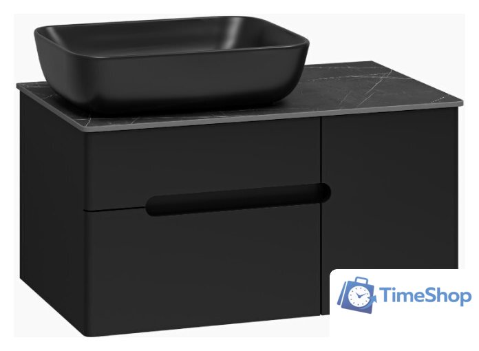  Misty Тумба под умывальник Роял 80 П-Роя-01080-021П2Я (подвесная, черный) - Изображение №5 — Интернет-магазин Time-Shop
