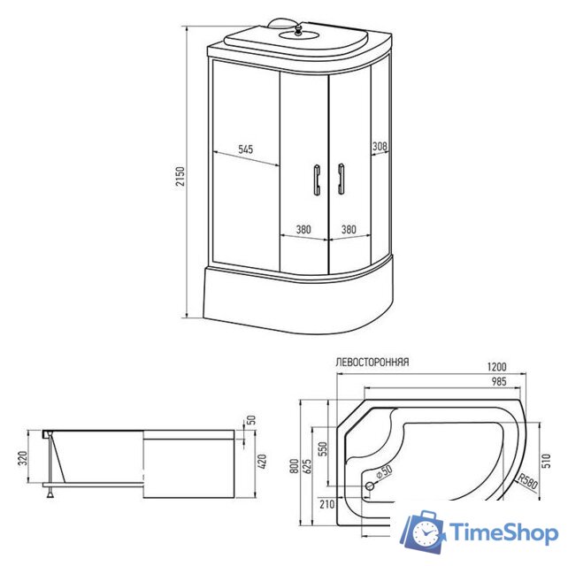 Душевая кабина Erlit ER3512TPL-C3-RUS 120x80 - Изображение №8 — Интернет-магазин Time-Shop