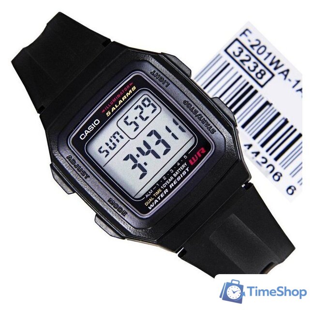 Наручные часы Casio F-201WA-1A - Изображение №3 — Интернет-магазин Time-Shop