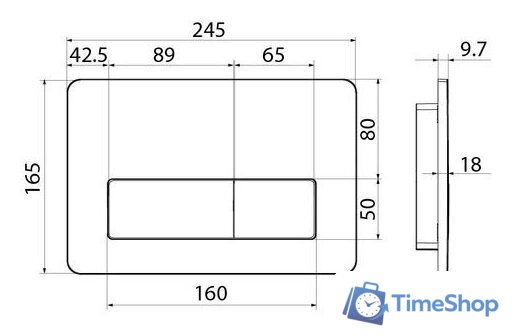 Панель смыва IDDIS Unifix UNI41CHi77 (хром) - Изображение №3 — Интернет-магазин Time-Shop