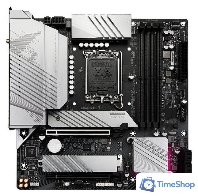 Материнская плата Gigabyte B760M Aorus Elite AX (rev. 1.3) - Изображение №1 — Интернет-магазин Time-Shop