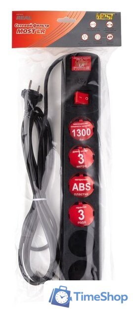 Сетевой фильтр Most LR 6-3-Ч (черный) - Изображение №6 — Интернет-магазин Time-Shop