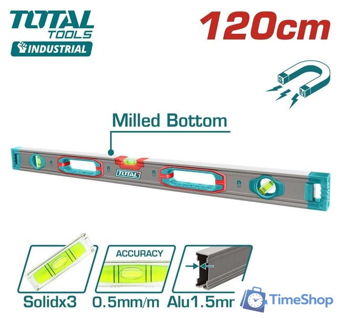 Уровень строительный Total TMT212028M - Изображение №1 — Интернет-магазин Time-Shop