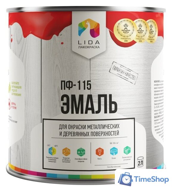 Эмаль LIDA ПФ-115 20 кг (белый) - Изображение №1 — Интернет-магазин Time-Shop