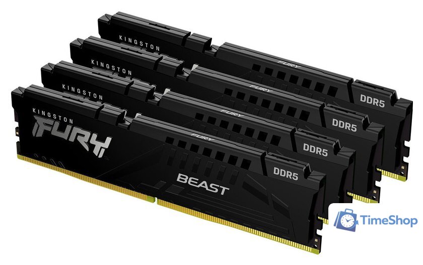 Оперативная память Kingston FURY Beast 4x16ГБ DDR5 5600МГц KF556C40BBK4-64 - Изображение №1 — Интернет-магазин Time-Shop