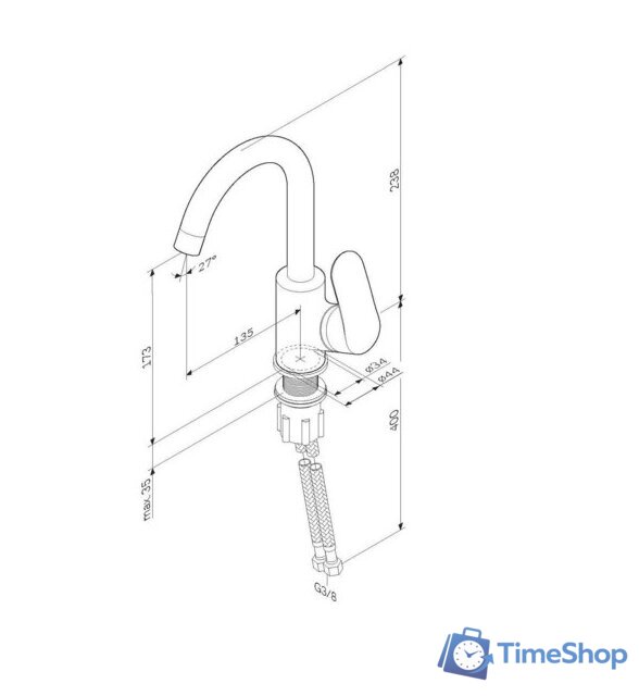 Смеситель AM.PM Like F8002700 - Изображение №8 — Интернет-магазин Time-Shop