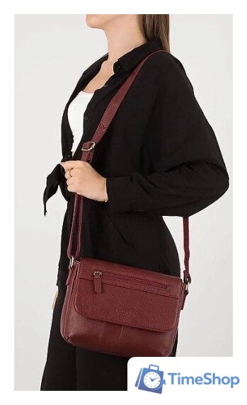 Женская сумка Poshete 827-3641D-BRD (бордовый) - Изображение №5 — Интернет-магазин Time-Shop