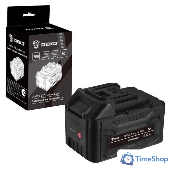 Аккумулятор Deko UNV6.0 STD 085-1086 (20В/6 Ач) - Изображение №1 — Интернет-магазин Time-Shop