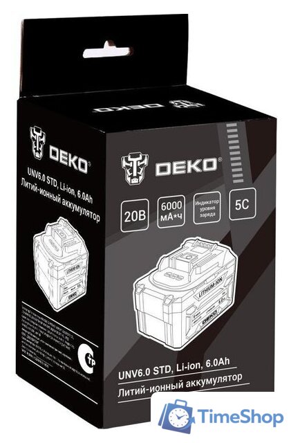 Аккумулятор Deko UNV6.0 STD 085-1086 (20В/6 Ач) - Изображение №2 — Интернет-магазин Time-Shop