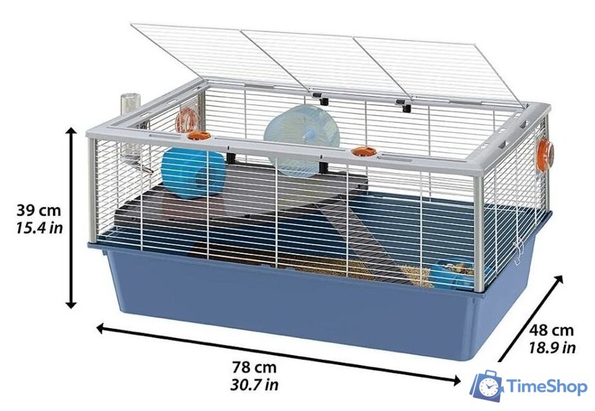 Клетка Ferplast Criceti 15 57011811W2 (синий) - Изображение №2 — Интернет-магазин Time-Shop