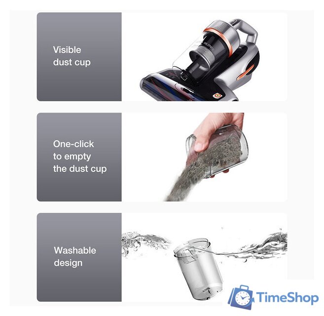Пылесос для удаления пылевых клещей Jimmy BX7 Pro (серебристый) - Изображение №10 — Интернет-магазин Time-Shop