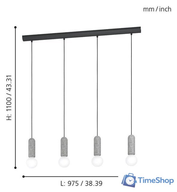 Подвесная люстра Eglo Giaconecchia 39832 - Изображение №3 — Интернет-магазин Time-Shop