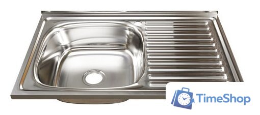 Кухонная мойка Mixline 528174 (левая, полированная, 0.6 мм) - Изображение №1 — Интернет-магазин Time-Shop