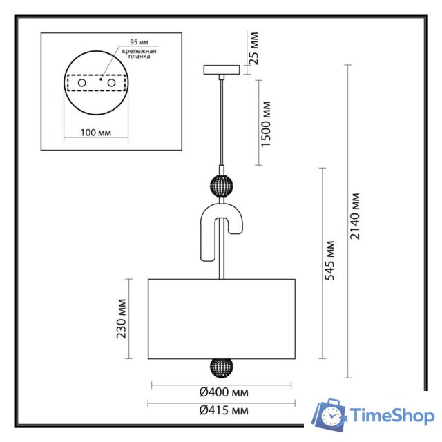 Подвесная люстра Odeon Light Bagel 5410/3 - Изображение №2 — Интернет-магазин Time-Shop