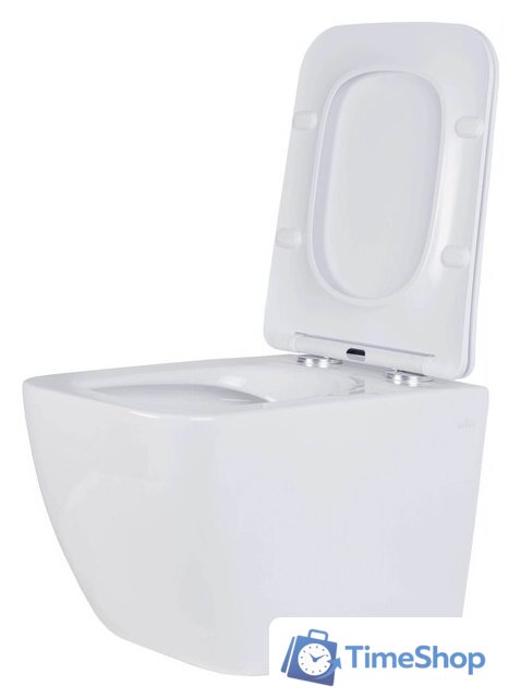 Унитаз подвесной Roxen Cube в комплекте с инсталляцией StounFix Dual Fresh 6 в 1 534002 (кнопка: белый глянец) - Изображение №5 — Интернет-магазин Time-Shop