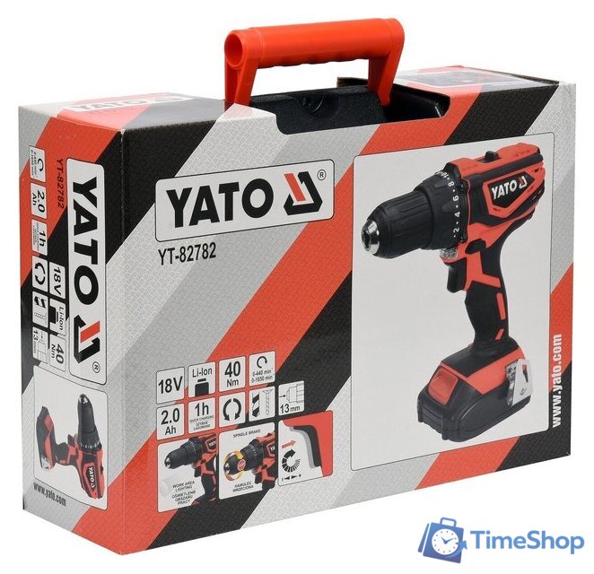 Дрель-шуруповерт Yato YT-82782 (с 1-им АКБ, кейс) - Изображение №5 — Интернет-магазин Time-Shop