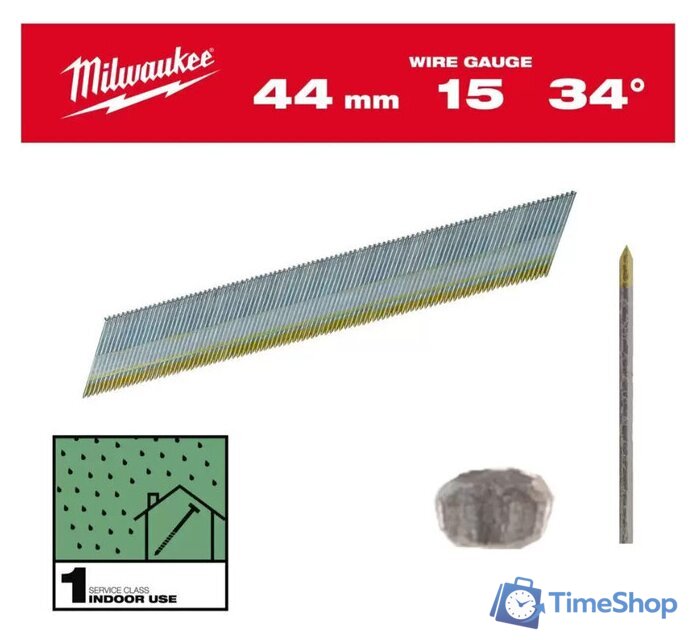 Гвозди для пистолета Milwaukee 4932492576 (2500 шт) - Изображение №1 — Интернет-магазин Time-Shop