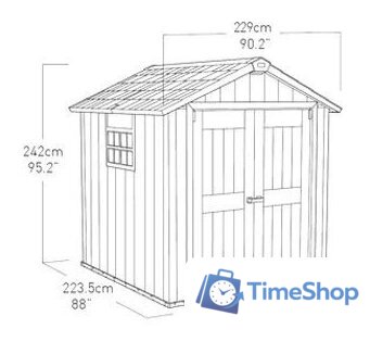  Keter Oakland 757 (2.23x2.29 м) - Изображение №5 — Интернет-магазин Time-Shop