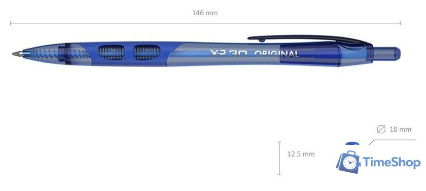 Набор шариковых ручек Erich Krause XR-30 Original синий 43620 (12 шт) - Изображение №6 — Интернет-магазин Time-Shop