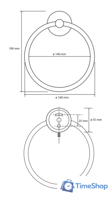 Держатель для полотенца Bemeta Omega 104104062 - Изображение №2 — Интернет-магазин Time-Shop