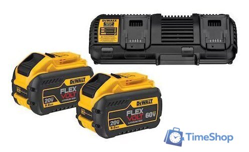 Аккумулятор с зарядным устройством DeWalt DCB132X2 (20В/2x9 Ач) - Изображение №1 — Интернет-магазин Time-Shop