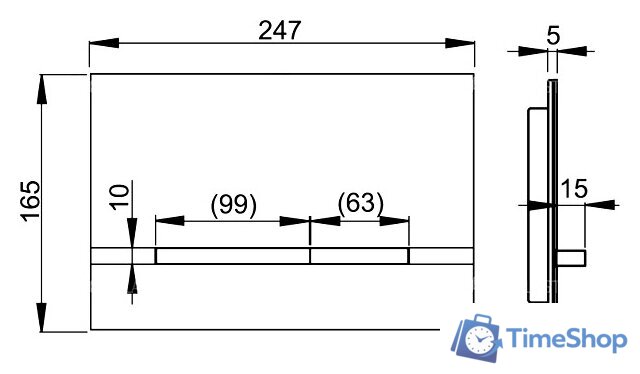 Панель смыва Alcaplast Flat Stripe - Изображение №2 — Интернет-магазин Time-Shop