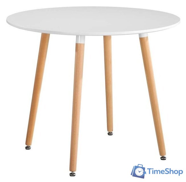 Кухонный стол Mio Tesoro ST-025 100x74 (белый/дерево) - Изображение №1 — Интернет-магазин Time-Shop