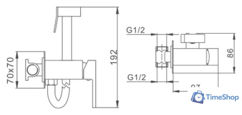 Гигиенический душ FRAP F7506-6 - Изображение №2 — Интернет-магазин Time-Shop