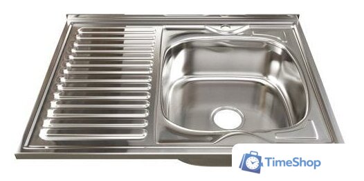 Кухонная мойка Mixline 528181 (правая, полированная, 0.8 мм) - Изображение №1 — Интернет-магазин Time-Shop