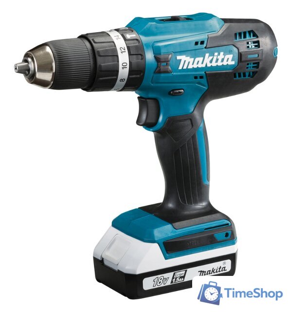 Ударная дрель-шуруповерт Makita HP488DWE (с 2-мя АКБ, кейс) - Изображение №1 — Интернет-магазин Time-Shop