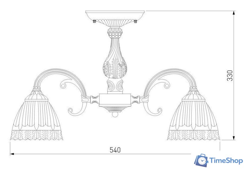 Люстра средней высоты Евросвет 60107/5 (Белый с золотом) - Изображение №3 — Интернет-магазин Time-Shop