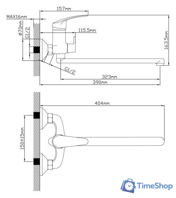 Смеситель AV Engineering AVSHU7-A131-222 - Изображение №2 — Интернет-магазин Time-Shop