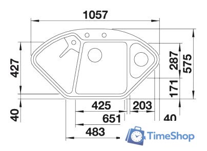 Кухонная мойка Blanco Delta II (белый) - Изображение №4 — Интернет-магазин Time-Shop