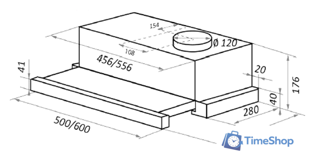 Кухонная вытяжка HOMSair Flat 50 (нержавеющая сталь) - Изображение №2 — Интернет-магазин Time-Shop