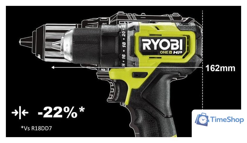 Дрель-шуруповерт Ryobi RDD18C-0 5133004979 (без АКБ) - Изображение №3 — Интернет-магазин Time-Shop