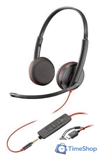 Офисная гарнитура Poly Blackwire 3225 8X229A6 - Изображение №1 — Интернет-магазин Time-Shop