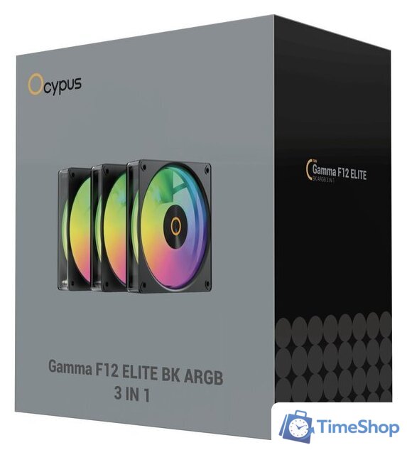 Комплект вентиляторов для корпуса Ocypus Gamma F12 Elite BK ARGB 3IN1 - Изображение №10 — Интернет-магазин Time-Shop