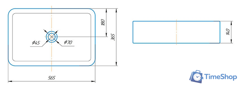 Умывальник Kirovit Олимпия 560 - Изображение №4 — Интернет-магазин Time-Shop