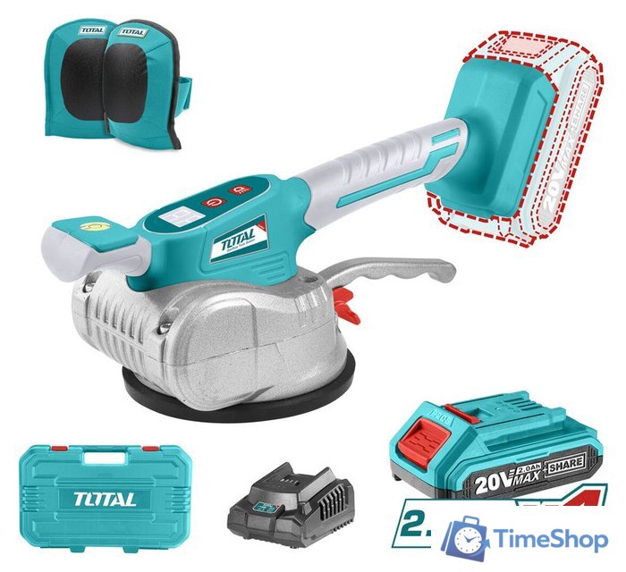 Стеклодомкрат (присоска для стекла и плитки) Total TTVLI20101 (с 1-им АКБ) - Изображение №1 — Интернет-магазин Time-Shop