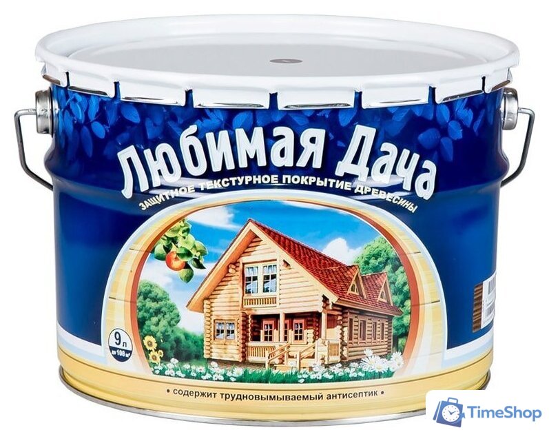 Лак Любимая Дача Защитно-декоративное покрытие для древесины (палисандр, 9 л) - Изображение №3 — Интернет-магазин Time-Shop