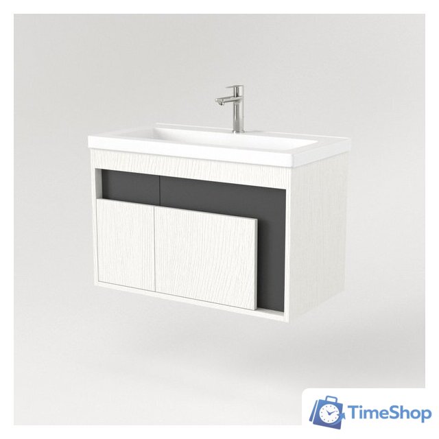  Дабер Тумба под умывальник 016 Тобага/Эридан 80 Т16.8Т.0.20 (белый древесный/серый) - Изображение №2 — Интернет-магазин Time-Shop