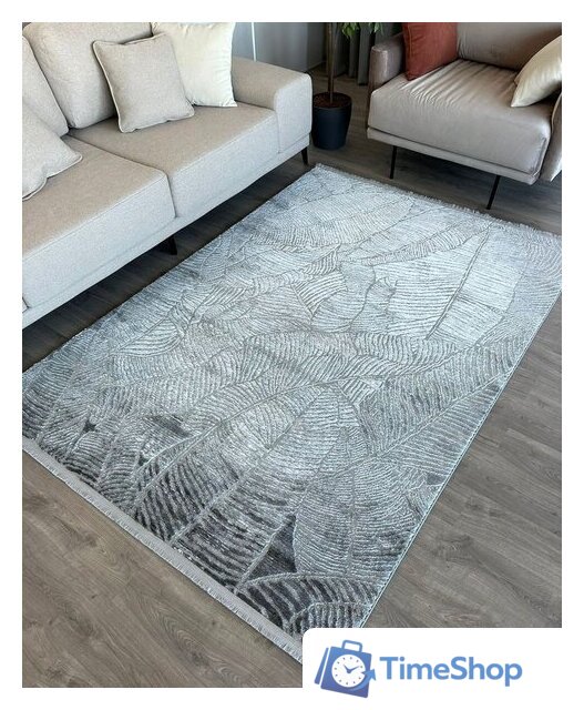Ковер для жилой комнаты Radjab Carpet Марсель NP 425 Прямоугольник 11539RK (1.6x3, Grey) - Изображение №7 — Интернет-магазин Time-Shop