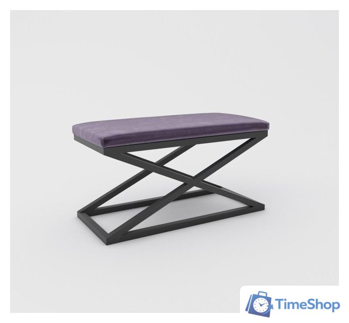 Банкетка Hype Mebel Трингл (черный/фиолетовый) - Изображение №1 — Интернет-магазин Time-Shop